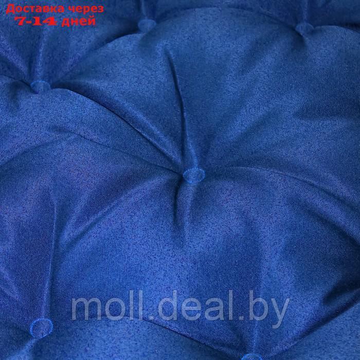 Подушка круглая на кресло непромокаемая D60 см, цвет василек, файберфлекс, грета 20%, пэ 80% - фото 3 - id-p227105937