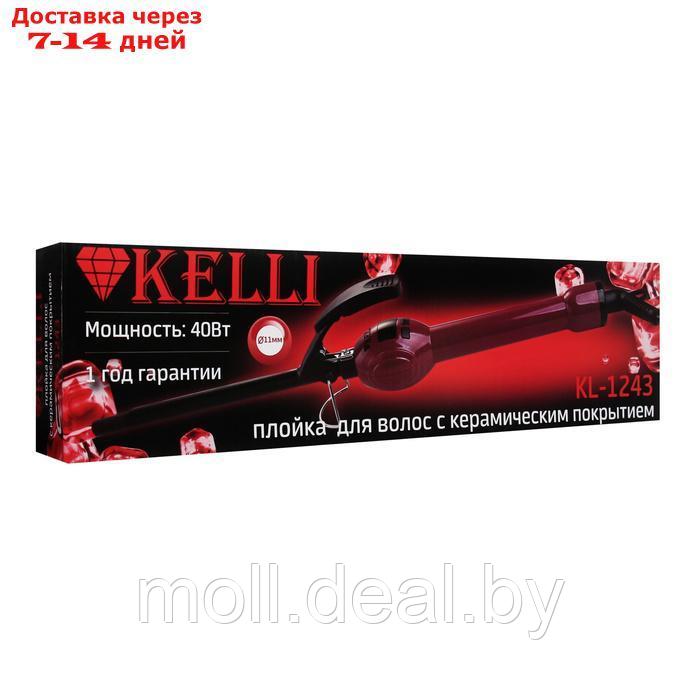 Плойка KELLI KL-1243, 40 Вт, керамическое покрытие, d=11 мм, чёрно-розовая - фото 5 - id-p227086312
