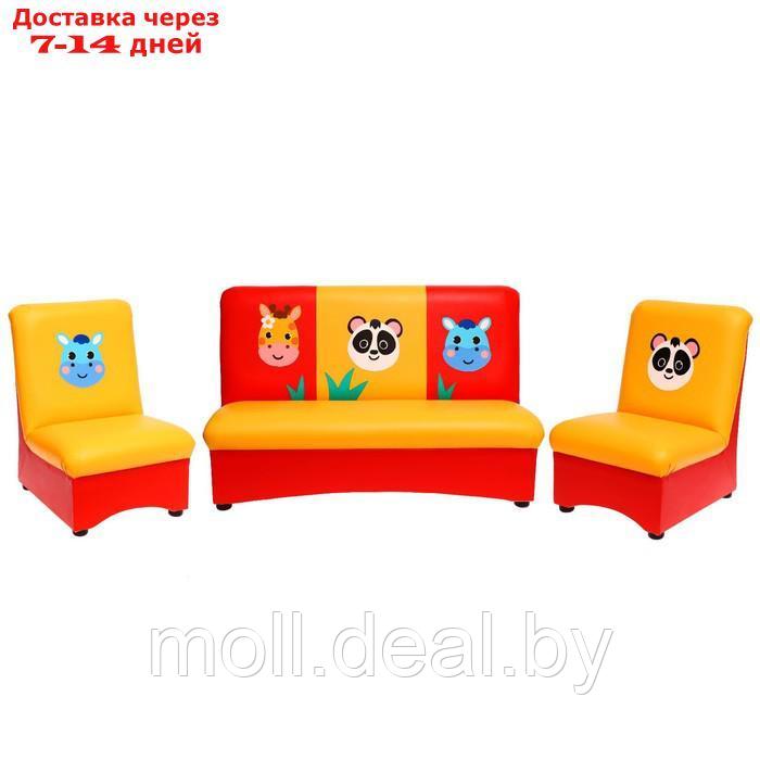 Комплект мягкой мебели "Мечта", красно-желтый "Африка" - фото 1 - id-p227120214