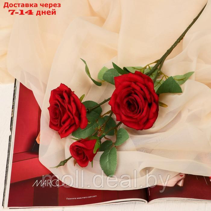 Цветы искусственные "Роза шарм" 8х58 см, красный - фото 1 - id-p227112149