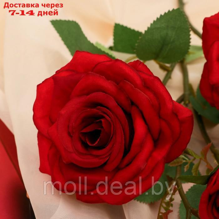 Цветы искусственные "Роза шарм" 8х58 см, красный - фото 2 - id-p227112149