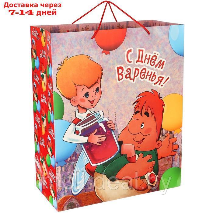 Пакет ламинированный, подарочный, "С Днём Варенья! ", 40х49х19 см, Малыш и Карлсон - фото 3 - id-p227092341