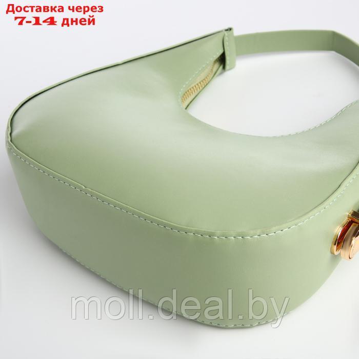 Сумка женская багет на молнии, цвет зелёный - фото 5 - id-p227087347