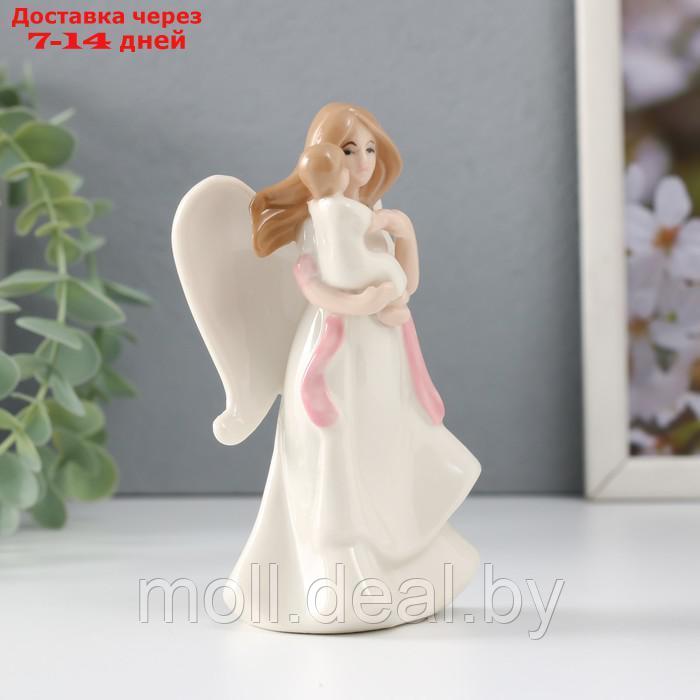 Сувенир керамика "Ангел в белом с ребёнком на руках" 7,3х4,4х11,5 см - фото 4 - id-p227081407