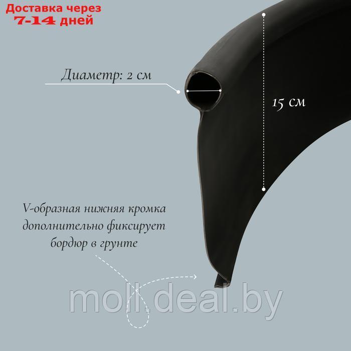 Лента бордюрная, 0.15 × 10 м, толщина 2 мм, пластиковая, чёрная, KANTA - фото 3 - id-p227089334