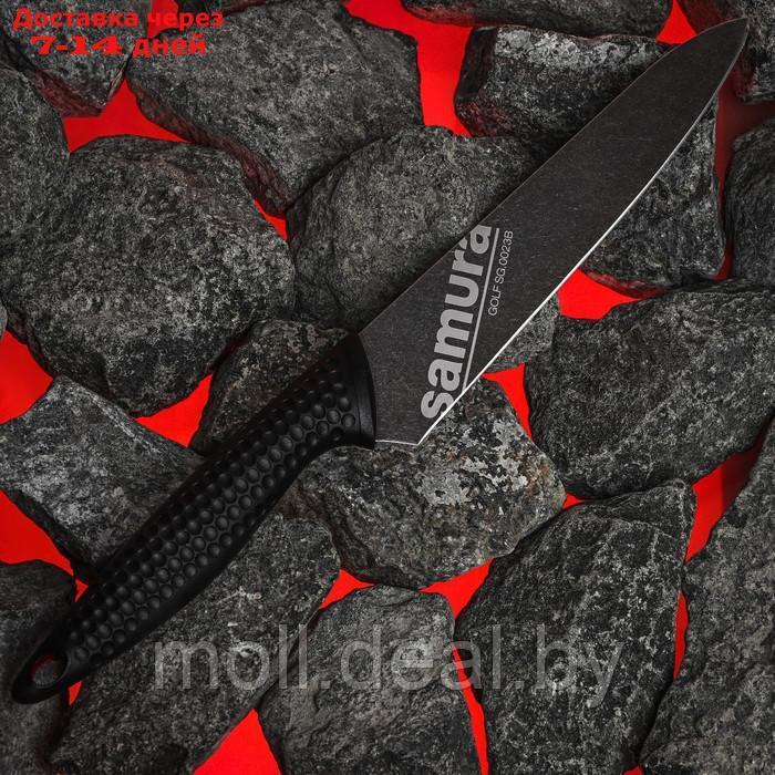 Нож кухонный "Samura GOLF Stonewash", универсальный, лезвие 15,8 см, черная рукоять - фото 4 - id-p227109991
