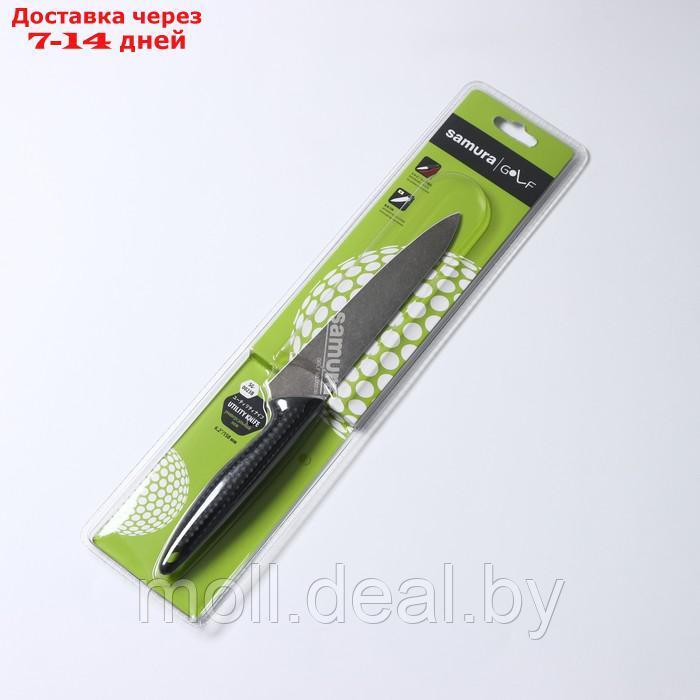 Нож кухонный "Samura GOLF Stonewash", универсальный, лезвие 15,8 см, черная рукоять - фото 5 - id-p227109991