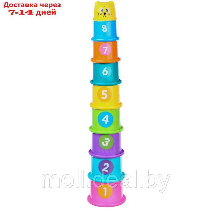 Пирамидка детская, стаканчики Синий трактор, 8 предметов, МИКС - фото 2 - id-p227112159