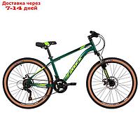 Велосипед 24" FOXX CAIMAN, цвет зелёный, р. 12"