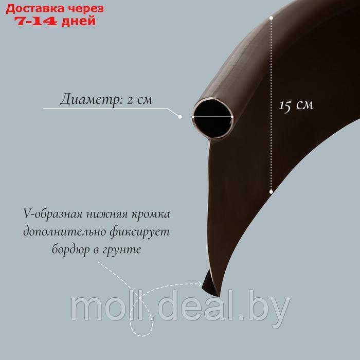 Лента бордюрная, 0.15 × 10 м, толщина 2 мм, пластиковая, коричневая, KANTA - фото 3 - id-p227089341