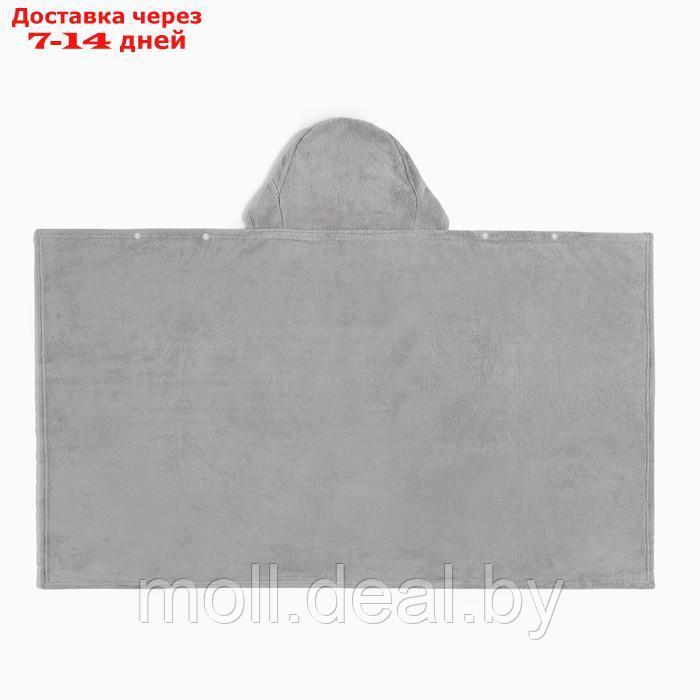 Полотенце с капюшоном Крошка Я, цвет серый, 67х120 см, 100% п/э, 280 г/м2 - фото 4 - id-p227112164