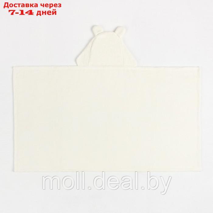 Полотенце с капюшоном Крошка Я, цвет белый, 67х120 см, 100% п/э, 280 г/м2 - фото 4 - id-p227112167