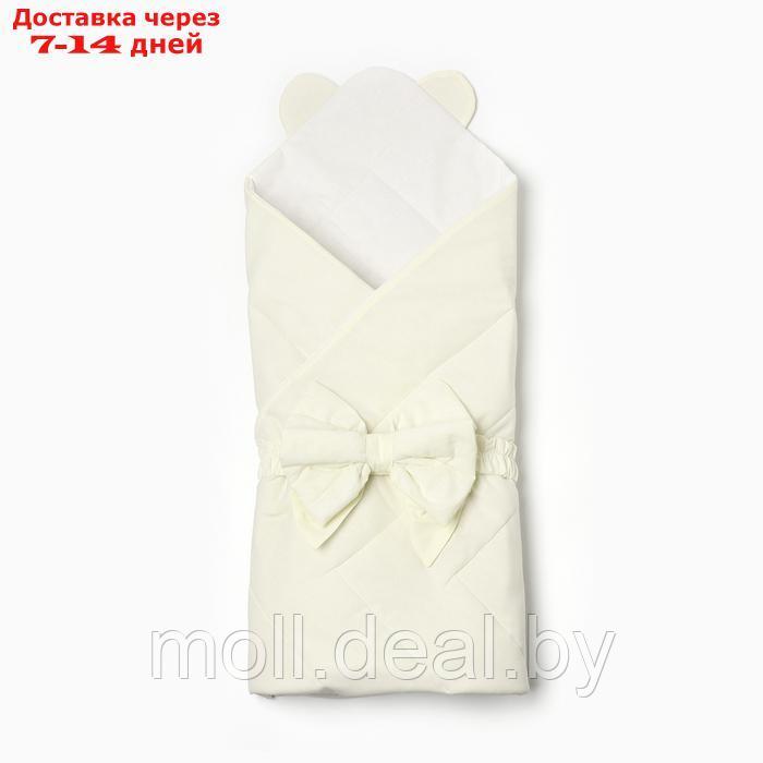 Набор для новорожденного (одеяло, бант), цвет сливочный, рост 56-62 - фото 1 - id-p227085387