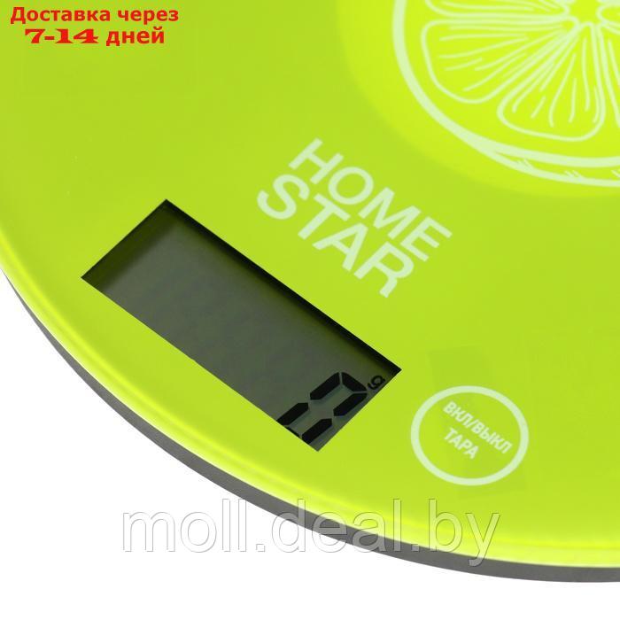 Весы кухонные HOMESTAR HS-3007S, электронные, до 7 кг, картинка "лайм" - фото 4 - id-p227086336