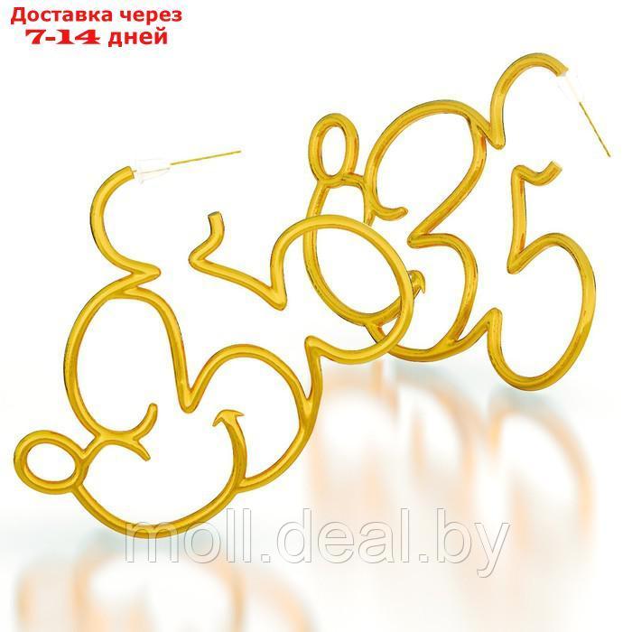 Набор серьги "Минни Маус", цвет золотой - фото 3 - id-p227092360