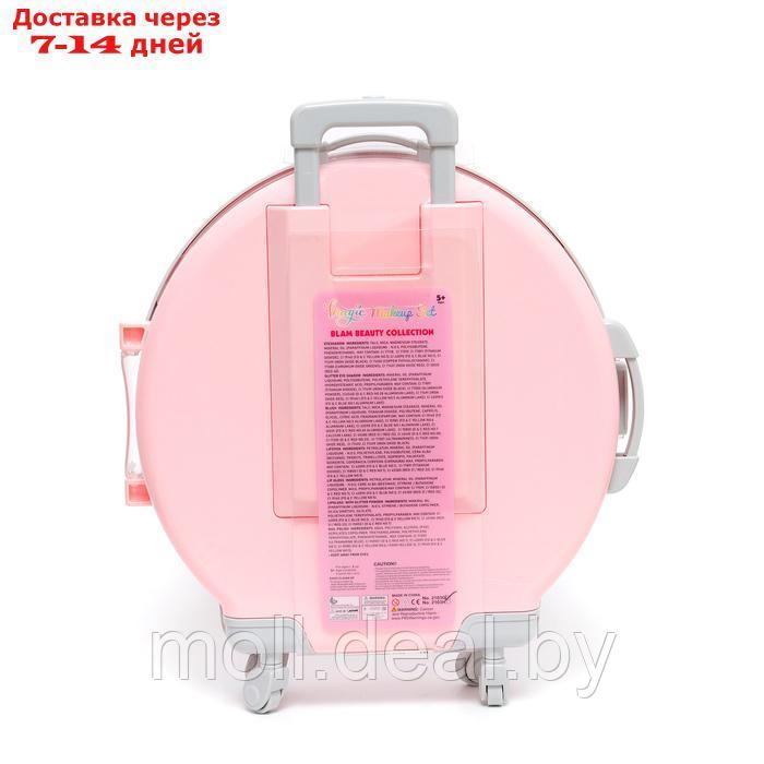 Набор косметики для девочки "Чемодан на колёсах", розовый, с накладными ногтями - фото 4 - id-p227090284
