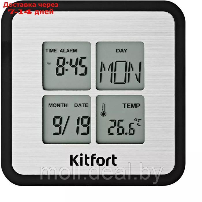 Часы КТ-3301, термометр, календарь, таймер, белый - фото 1 - id-p227096951