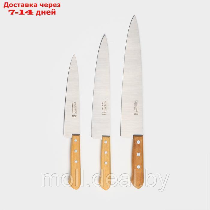 Набор кухонных ножей "Поварская тройка TRAMONTINA", лезвие 20 см, 25 см, 30 см, - фото 1 - id-p227076438