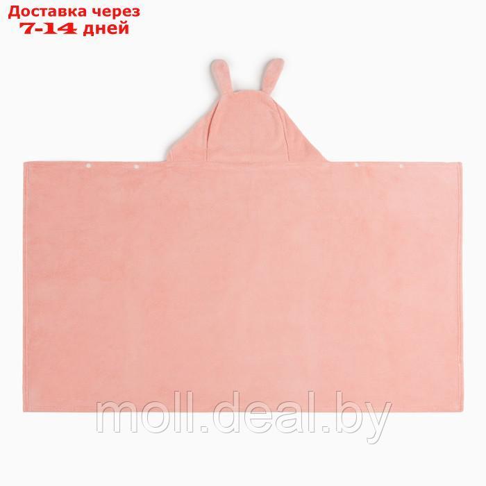 Полотенце с капюшоном Крошка Я, цвет розовый, 67х120 см, 100% п/э, 280 г/м2 - фото 4 - id-p227112174