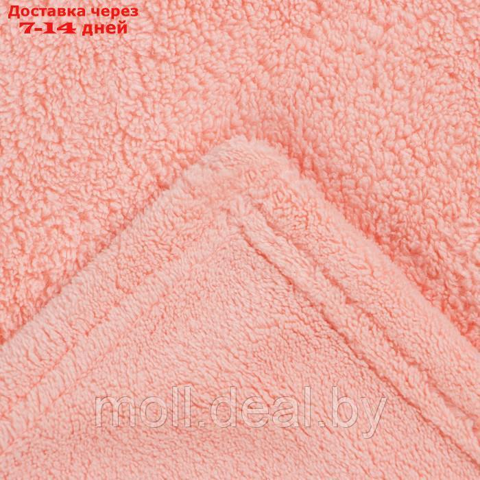 Полотенце с капюшоном Крошка Я, цвет розовый, 67х120 см, 100% п/э, 280 г/м2 - фото 5 - id-p227112174
