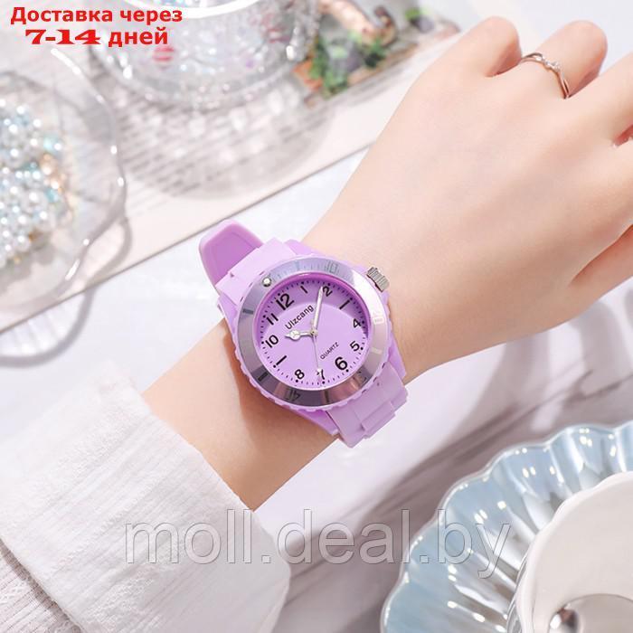 Часы наручные женские, d-5см, ремешок силикон, розовые - фото 1 - id-p227093414