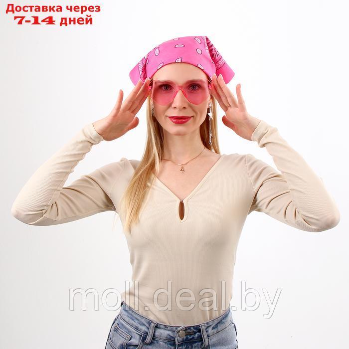 Карнавальный набор "Розовые мечты" шляпа, очки, бандана, серьги - фото 2 - id-p227089359
