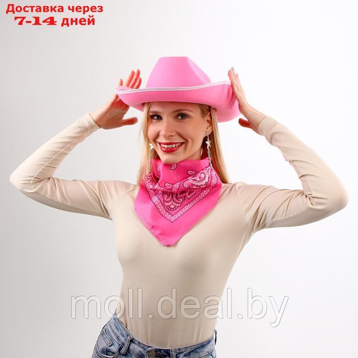 Карнавальный набор "Розовые мечты" шляпа, очки, бандана, серьги - фото 7 - id-p227089359