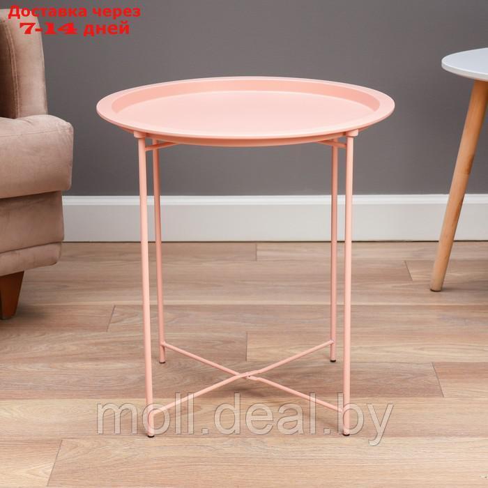 Кофейный столик "Грация" YS-8375SC, розовый 46,8х50,5 см - фото 3 - id-p227078424