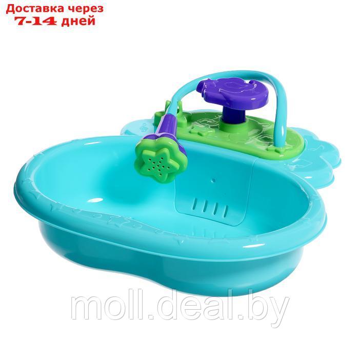 Набор игрушек для купания с ванночкой "Купание зверят", 12 предметов, МИКС - фото 3 - id-p227084375