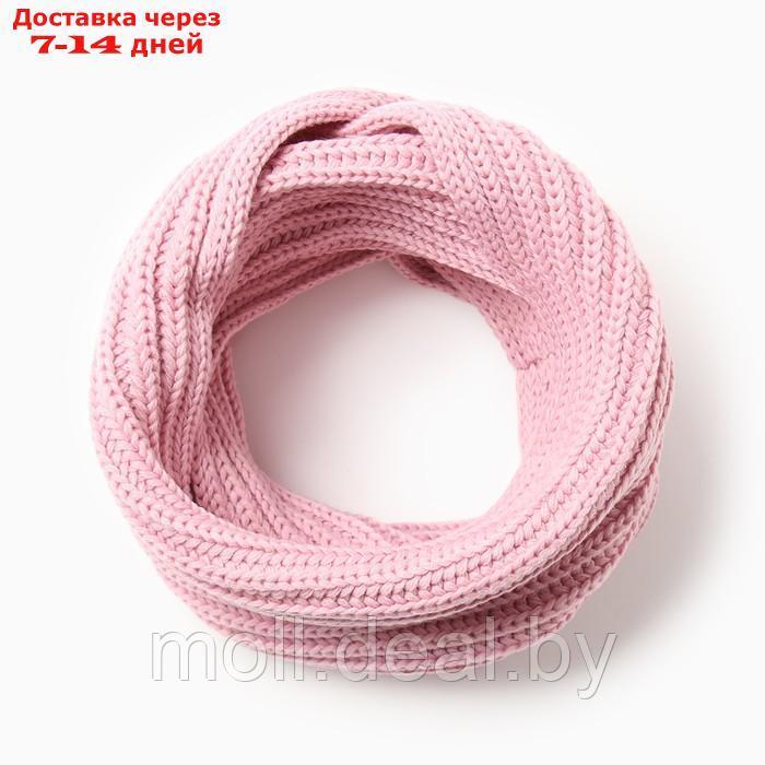 Шарф (хомут) детский, цвет розовый, размер 108х26 см - фото 1 - id-p227099412