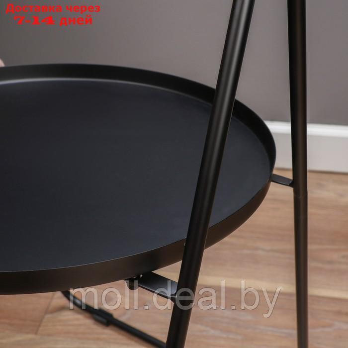 Кофейный столик "Барн" YS-8568, черный 44х42х68 см - фото 4 - id-p227078434