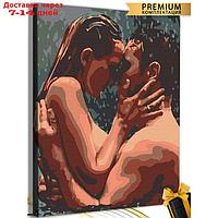 Картина по номерам "Поцелуй под дождем" холст на подрамнике 40*50 098