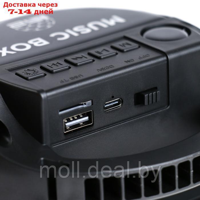 Портативная караоке система Music Box, 10 Вт, FM, USB, BT, 1200 мАч, чёрная - фото 7 - id-p227086371