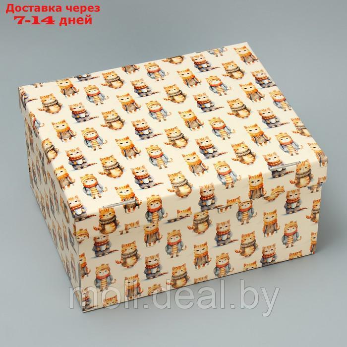 Складная коробка "Милые котики", 31,2 х 25,6 х 16,1 см - фото 1 - id-p227092385