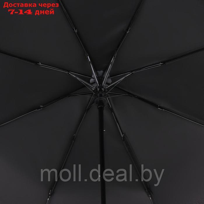 Зонт - трость полуавтоматический "Гром", эпонж, 3 сложения, 8 спиц, R = 48 см, прорезиненная ручка, цвет - фото 9 - id-p227088347