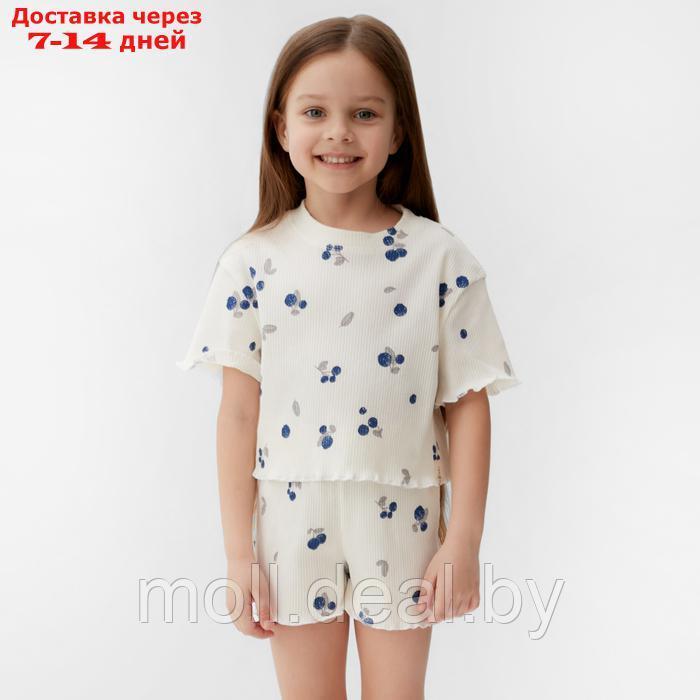 Пижама детская (футболка и шорты) KAFTAN Little berry р.32 (110-116) - фото 1 - id-p227084389