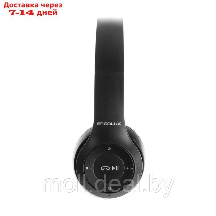 Наушники ERGOLUX ELX-BTHP01-C01, беспроводные, накладные, микрофон, 250мАч, FM, черные - фото 7 - id-p227086379