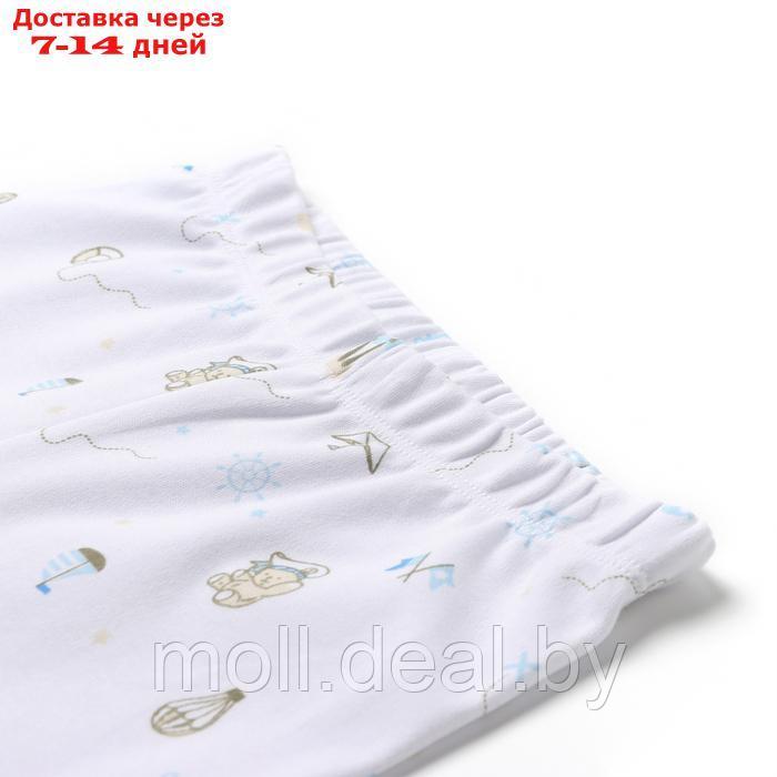 Пижама детская, цвет, белый/голубой, рост 104 см (4г) - фото 4 - id-p227083422