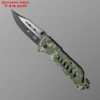 Нож складной Stinger с клипом, стропорезом, 9 см, лезвие - 3Cr13, рукоять - сталь