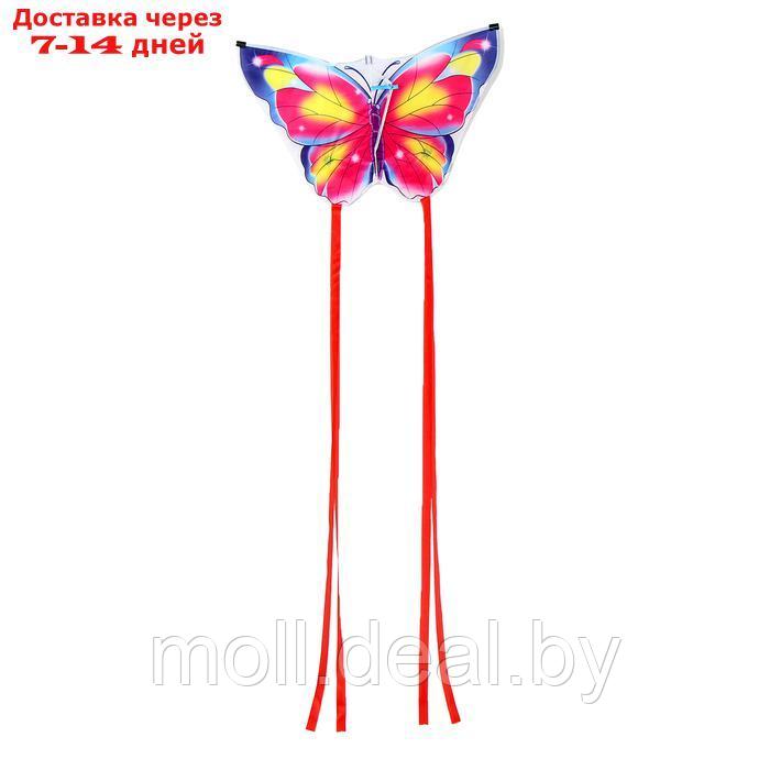 Воздушный змей "Бабочка", цвет розовый - фото 2 - id-p227085436