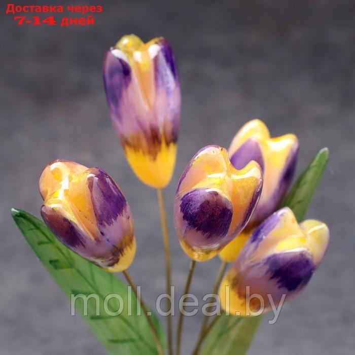 Сувенир "Цветы Крокусы", 5 цветков, селенит - фото 3 - id-p227112217