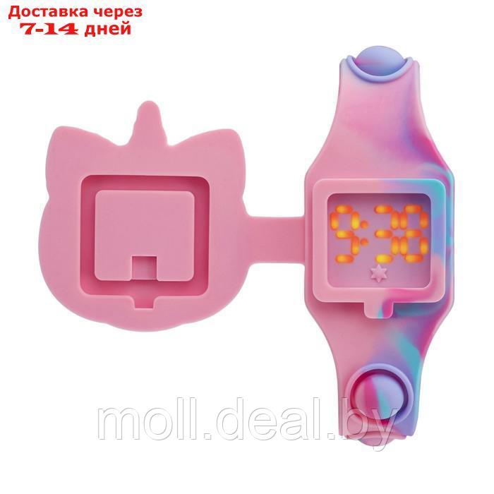 Часы наручные электронные, детские, "Единорог", ремешок pop-it, l-22.5 см - фото 2 - id-p227094659