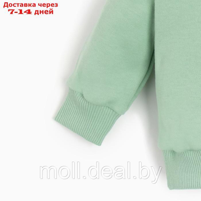 Костюм детский (свитшот, брюки) MINAKU, цвет зелёный/экрю, рост 80-86 см - фото 7 - id-p227112239