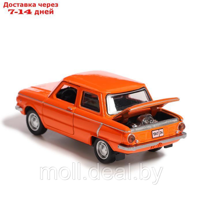 Машина металлическая "Запорожец", инерция, открываются двери, багажник, 12 см, оранжевый - фото 6 - id-p227084404