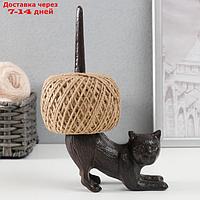 Сувенир катушка для ниток чугун "Кот" 12х21,5 см
