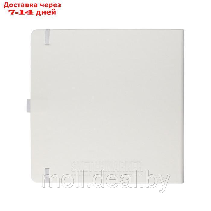Скетчбук Sketchmarker, 200 х 200 мм, 80 листов, твёрдая обложка из бумвинила, белый, блок 140 г/м2 - фото 4 - id-p227087417