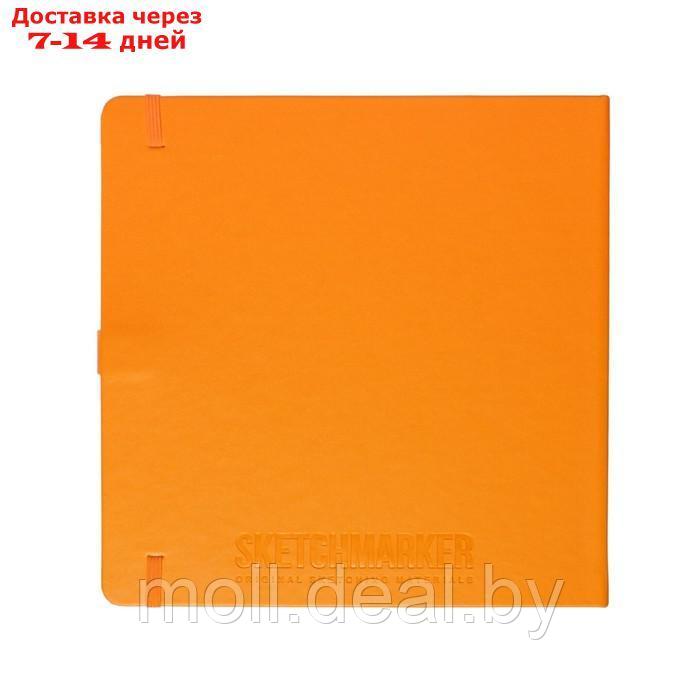 Скетчбук Sketchmarker, 200 х 200 мм, 80 листов, твёрдая обложка из бумвинила, оранжевый, блок 140 г/м2 - фото 4 - id-p227087420