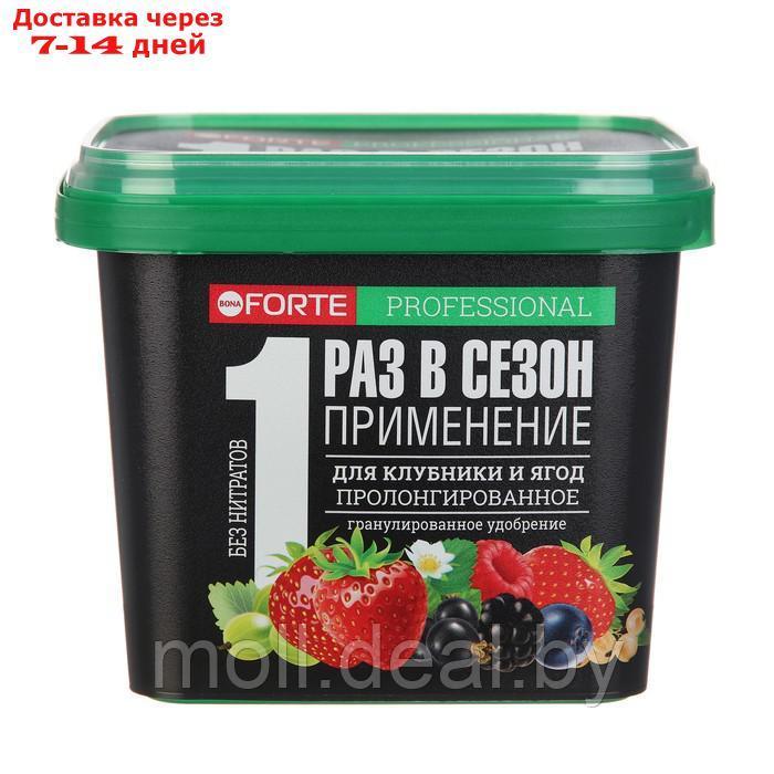 Сухое удобрение Bona Forte, для клубники и ягод с биодоступным кремнием, ведро, 1 л - фото 1 - id-p227107985