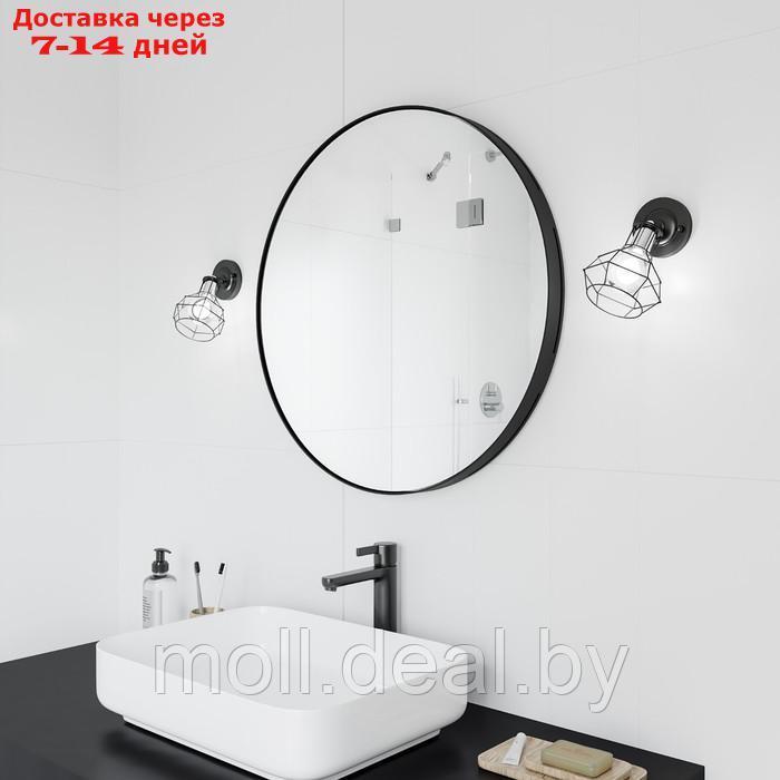 Зеркало круглое, черное, диаметр 55 см - фото 1 - id-p227110217