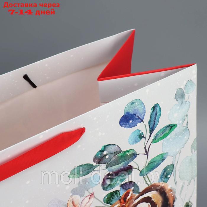 Пакет ламинированный вертикальный "Новогодняя акварель", XL 40 × 49 × 19 см - фото 6 - id-p227101875
